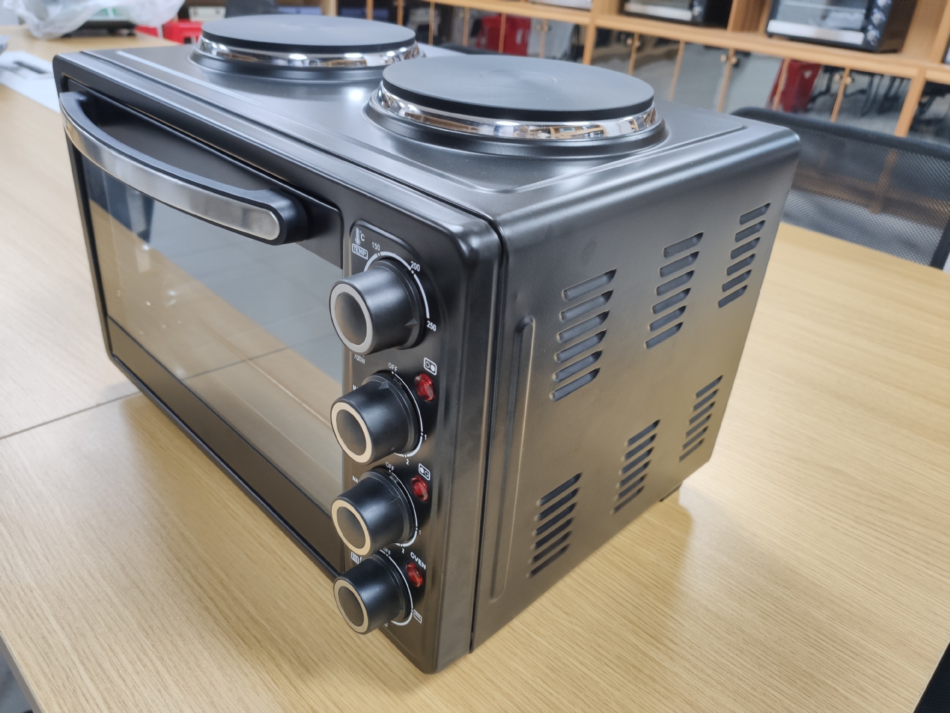 23L comercio exterior horno de doble cabeza horno eléctrico pantalla mecánica multifuncional fábrica doméstica auto-operada KH23