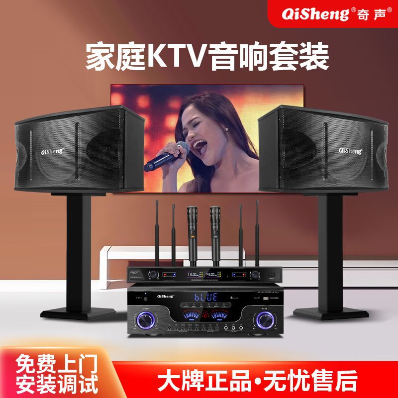 奇声T10家庭ktv音响套装全套家用家庭影院客厅卡拉OK蓝牙组合音箱|undefined