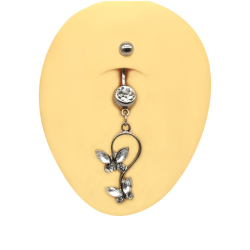 Gaibei European and American cross-border butterfly navel ring, heart-shaped navel nail navel ornament, moon navel ring, body piercing jewelry