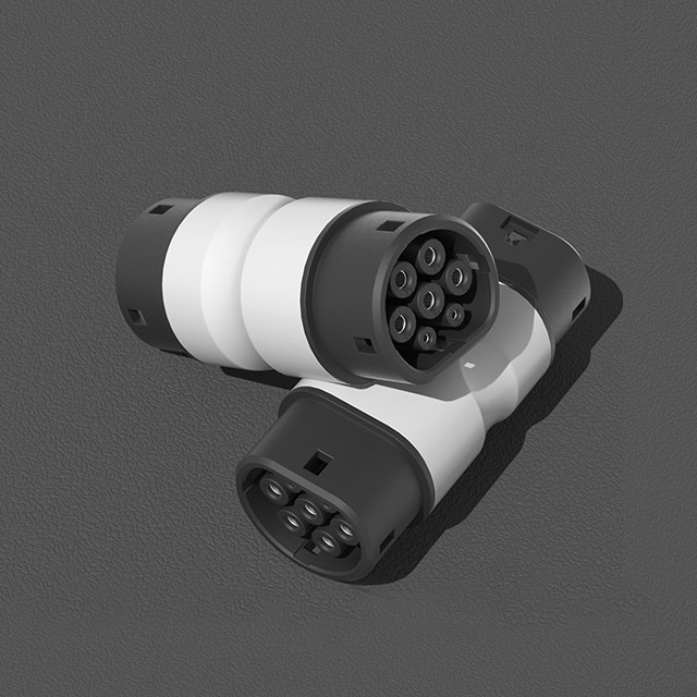 电动汽车充电桩转接头3相32a欧转国家22kw转换头供欧标车使用