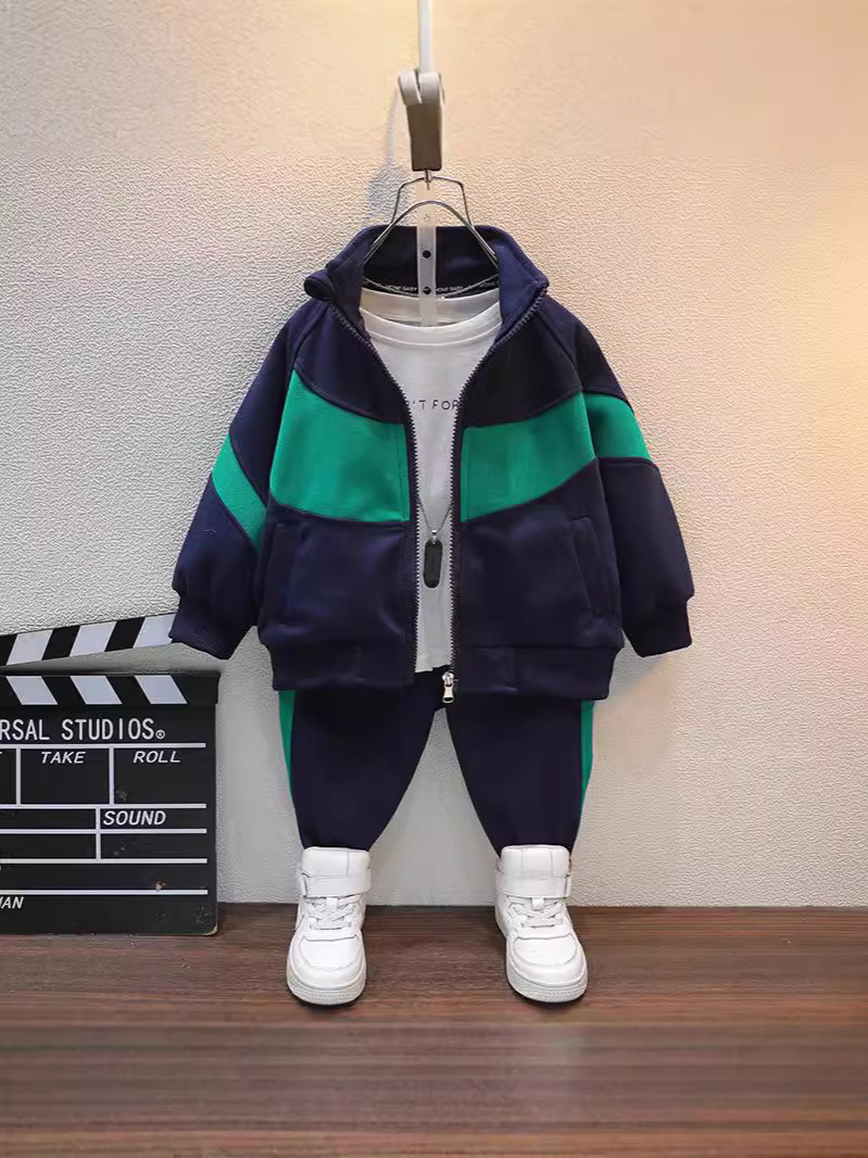 6390 Traje deportivo de otoño para niños 2025 nuevos modelos de primavera y otoño para niños pequeños y medianos