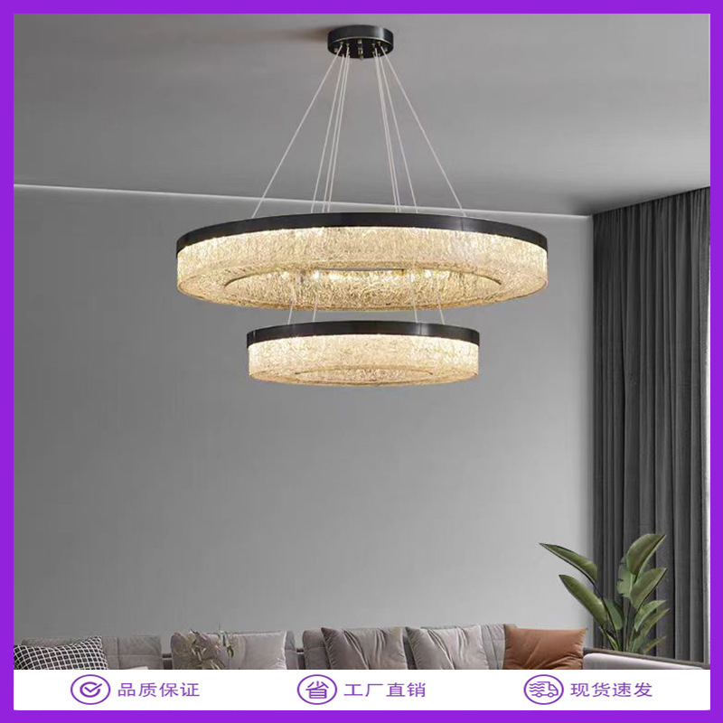 Todo bronce italiano minimalista lámpara de sala de estar nórdica lujosa atmósfera sala de dormitorio principal diseño simple lámpara de resina de villa