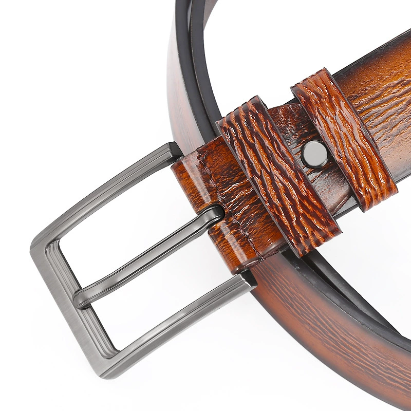 Men's retro belt, leather universal trousers for leisure, European style, simple and elegant design, wholesale
