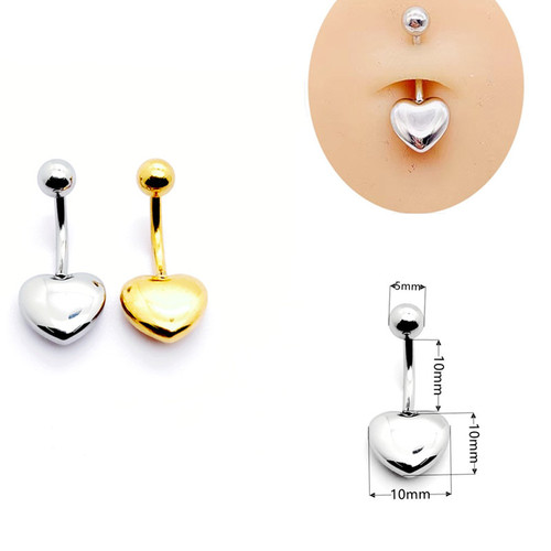 Cross-border new stainless steel peach heart navel ring European and American hot-selling heart-shaped navel nail piercing jewelry Amazon jewelry