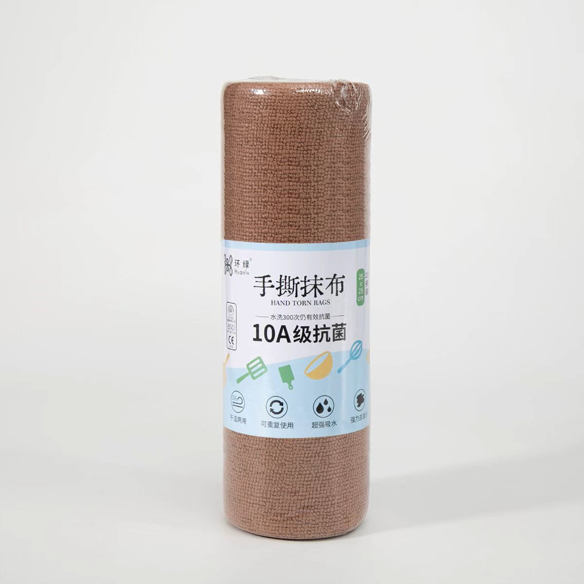 Paño de limpieza desechable de microfibra antibacteriana 10A para cocina, paño de limpieza desechable fácil de rasgar