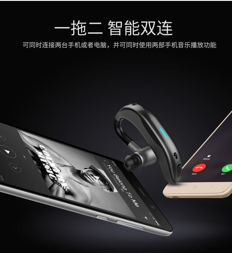 F600 kabelloses Bluetooth-Headset Mono-Ohrmuschel 5.0 Over-Ear Sport-Fahrbetrieb ultra lange Akkulaufzeit Geschäfts-Bluetooth-Headset