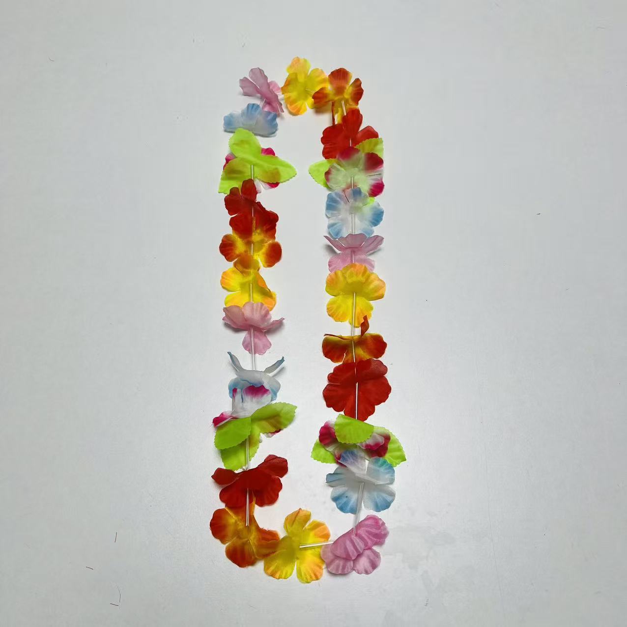 Collar de Flores Hawaianas 24 Flores Diámetro 6 cm Multicolor para Fiestas image 8