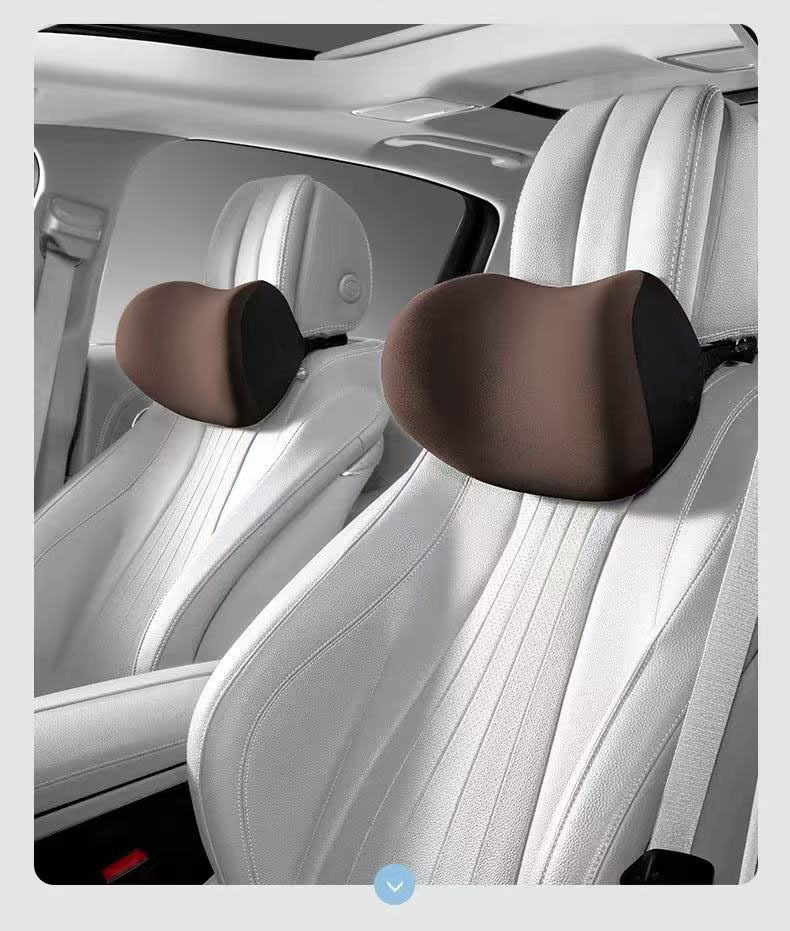Car Lumbar Support Memory Foam Cushion, Car Seat Backrest Pad, Car Seat Headrest for Female Drivers, Driving Essential