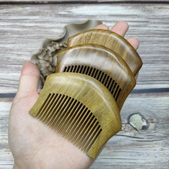 天然緑檀木櫛ミニポケット櫛携帯化粧木櫛頭櫛マッサージ木櫛