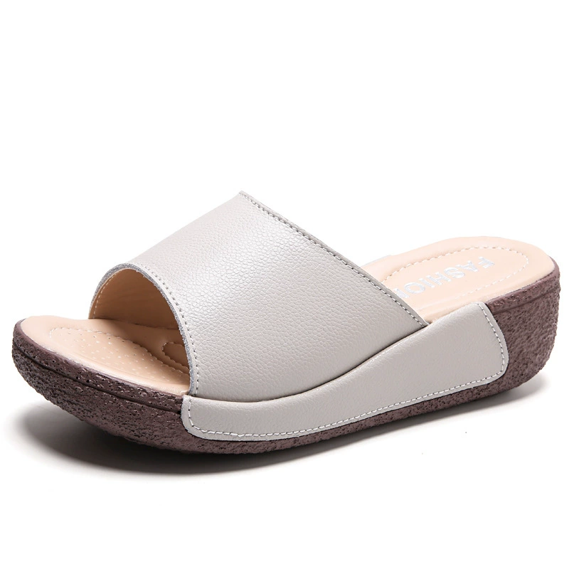 Summer slippers platform for leisure, footwear, sandals, plus size