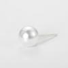 Fashionable earrings, plastic white silver needle from pearl, silver 925 sample, wholesale