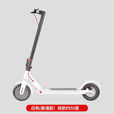 APP control, anti-puncture tires, Qatlanan elektrik skuterlər - 36v-app3c-motorexplosion-proof-tiresautomotive-battery-cells10a-approximately-50-miles-white