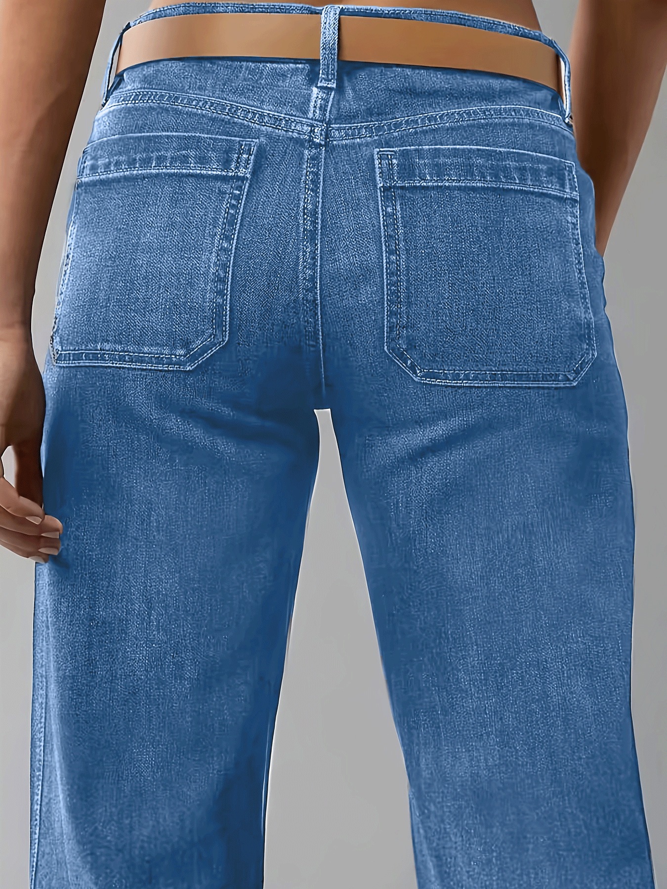 Vintage High-Waisted Straight Leg Jeans For Women – Distressed Hem Relaxed Fit Denim Pants (Dark Blue, Light Blue, Black)_mkmklike.com