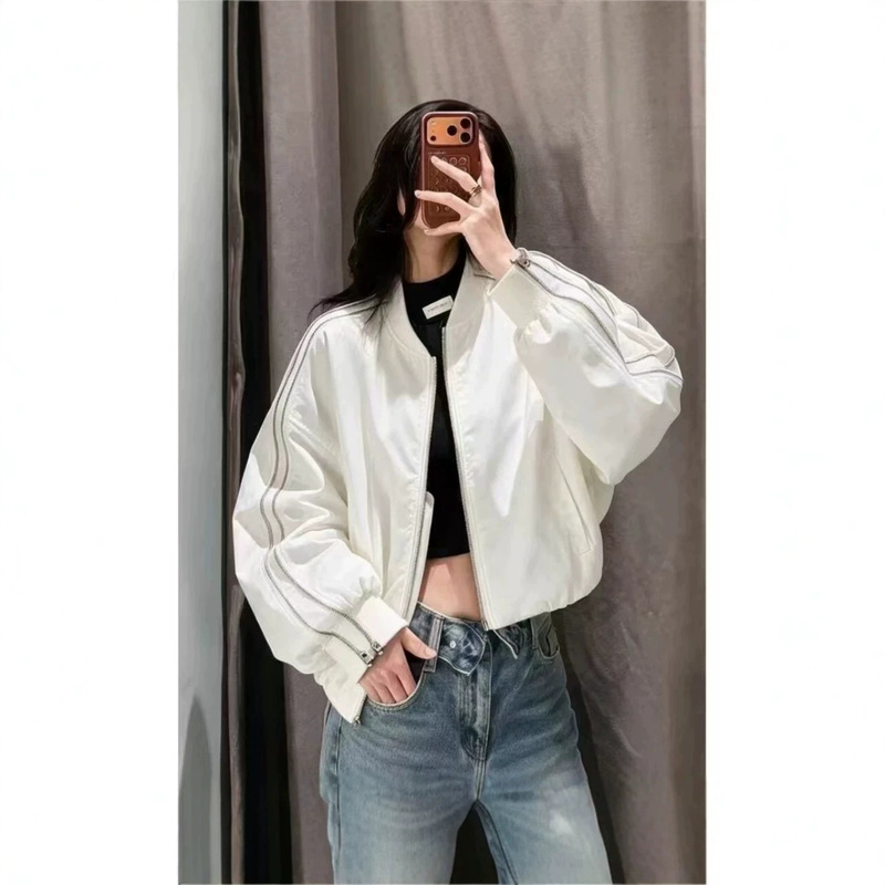 2026 Autumn Street Style Sweet and Cool Baseball Jacket for Women, Loose Casual Versatile Jacket with Slimming and Height-Enhancing Design 2026 Autumn Street Style Sweet and Cool Baseball Jacket for Women, Loose Casual Versatile Jacket with Slimming and Height-Enhancing Design