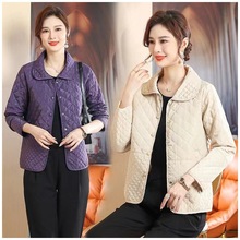 直播款2025秋季新款菱格轻薄小棉衣洋气保暖短款外套大码显瘦外套