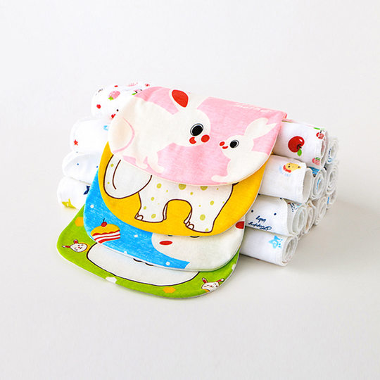 Baby sweat towel cotton gauze 4 layers 6 layers baby sweat towel children's Mat back towel enlarged New Cartoon pattern