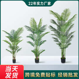 跨境TEMU高仿真珍珠葵绿植盆栽摆件假树仿真树客厅仿真植物珍珠葵
