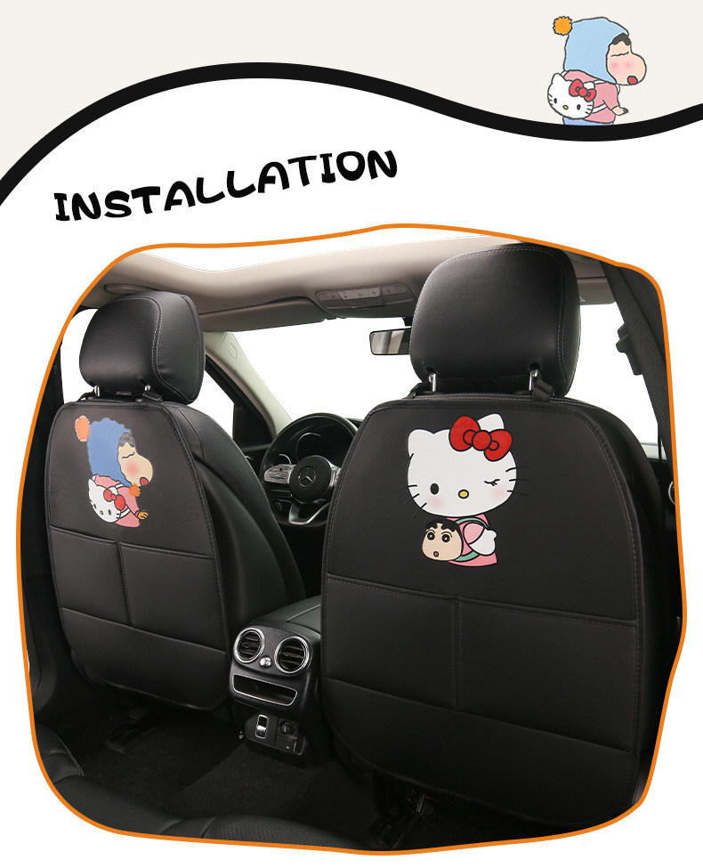 Car Seat Back Anti-Kick Pad, Children's Cartoon Protective Pad, Anti-Dirt Protective Pad for Car Interior, Rear Seat Anti-Kick and Anti-Wear Pad