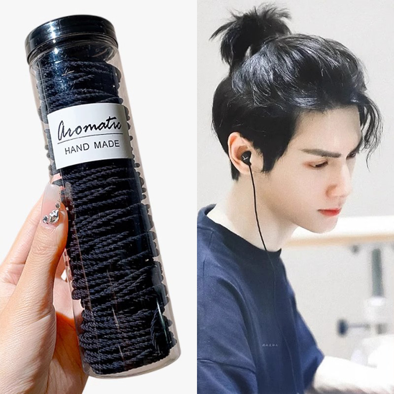 Simple, alta elasticidad, banda de goma duradera, anillo de cabello, cuerda de cabello baja, cuerda de cabello no lesionada, cubierta de cuero, tocado para mujeres