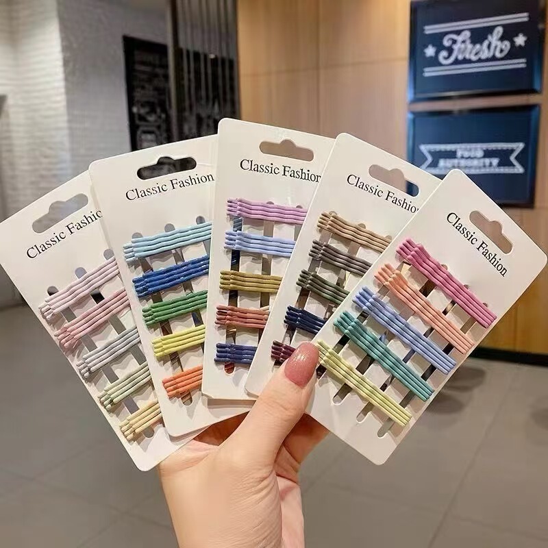 Cross-Border 20-Pack Morandi Color Candy Color Series Simple Bangs Clip Basic Frosted Hair Clip