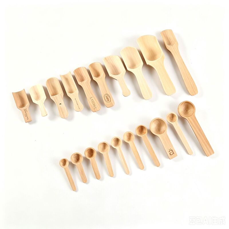 New Japanese-Style Soup Spoon for Children, Small Wooden Spoon, Salt Control Spoon, Measuring Spoon, Multifunctional Long-Handled Wooden Craft, Wholesale