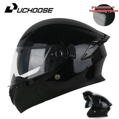 Features, Retro Style, Full Coverage, Motorcycle Safety Supplies - bright-black-transparent-mirror-bluetooth-headset-m