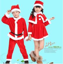 Christmas 圣诞老人服装儿童装扮女童连衣裙女孩男童套装圣诞节主