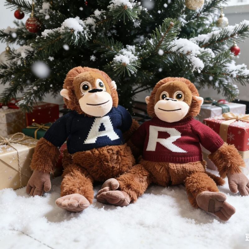 Cute monkey plush toy, realistic gorilla doll, living room decoration, popular children's birthday gift