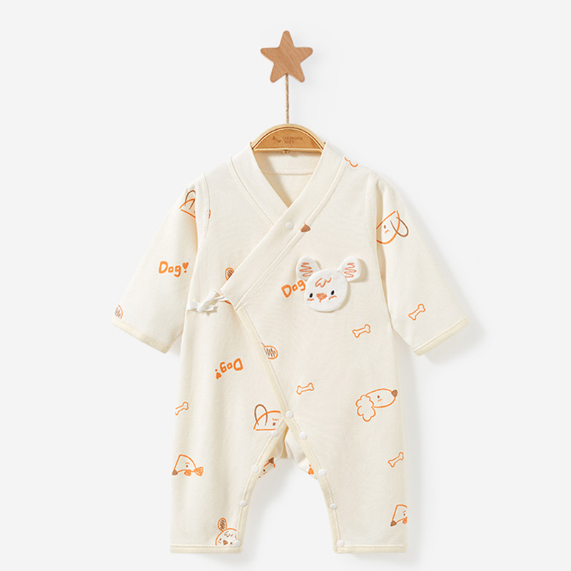 Ropa de bebé recién nacido Primavera, otoño y verano recién nacido algodón Delgado 0 Niño 3 meses y Shang Luna Llena mameluco bebé mono