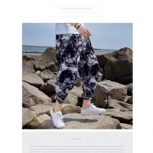 夏季古风男7分裤休闲大码宽松中国风运动哈伦裤马裤嘻哈学生裤