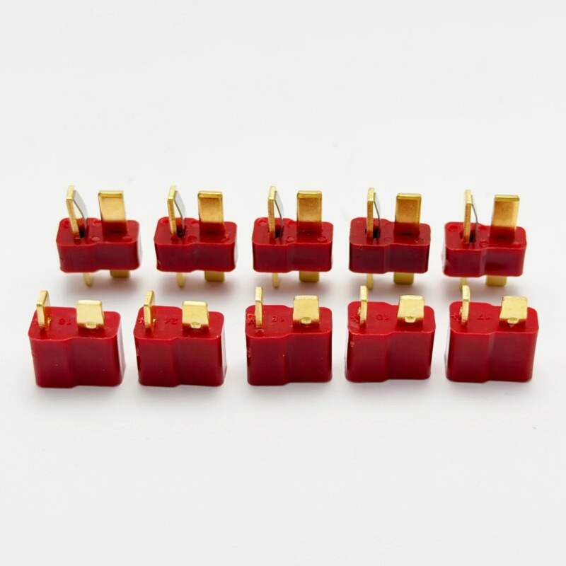 T-Type Power Connector Male and Female Socket for Model Aircraft and Drones, Tx High-Current Lithium Battery, High-Temperature Resistant T-Plug Connector T-Type Power Connector Male and Female Socket for Model Aircraft and Drones, Tx High-Current Lithium Battery, High-Temperature Resistant T-Plug Connector