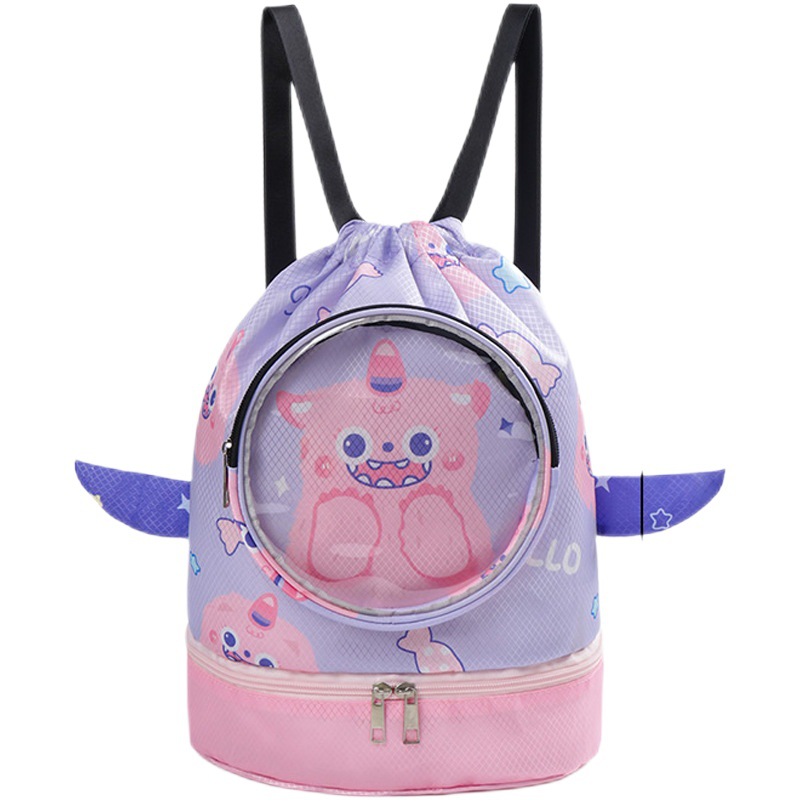 Bolsa de natación para niños bolsa de separación húmeda y seca mochila bolsa de playa traje de baño bolsa de almacenamiento de ropa húmeda para niños y niñas deportes portátil