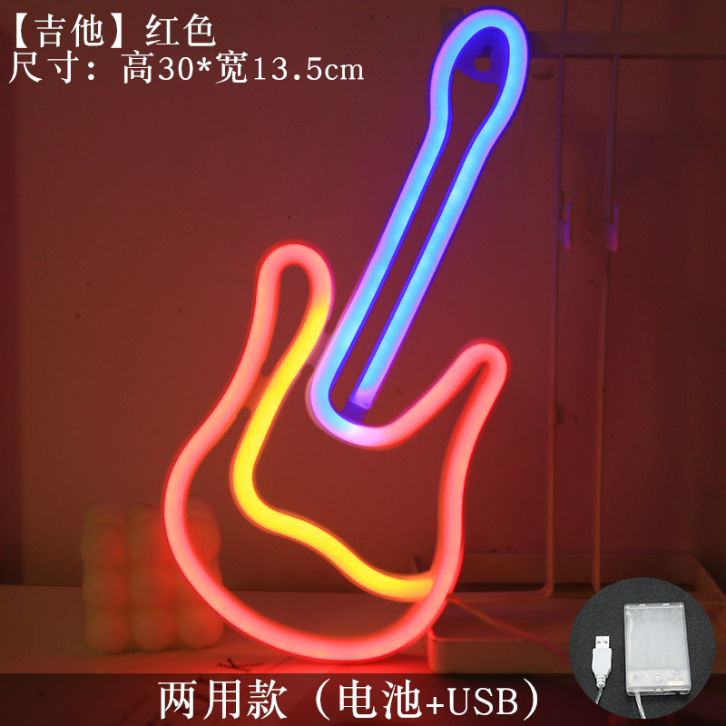 Lámpara de neón LED modelada luz nocturna dormitorio rojo en línea pared decoración lámpara de fiesta de cumpleaños atmósfera lámpara de color