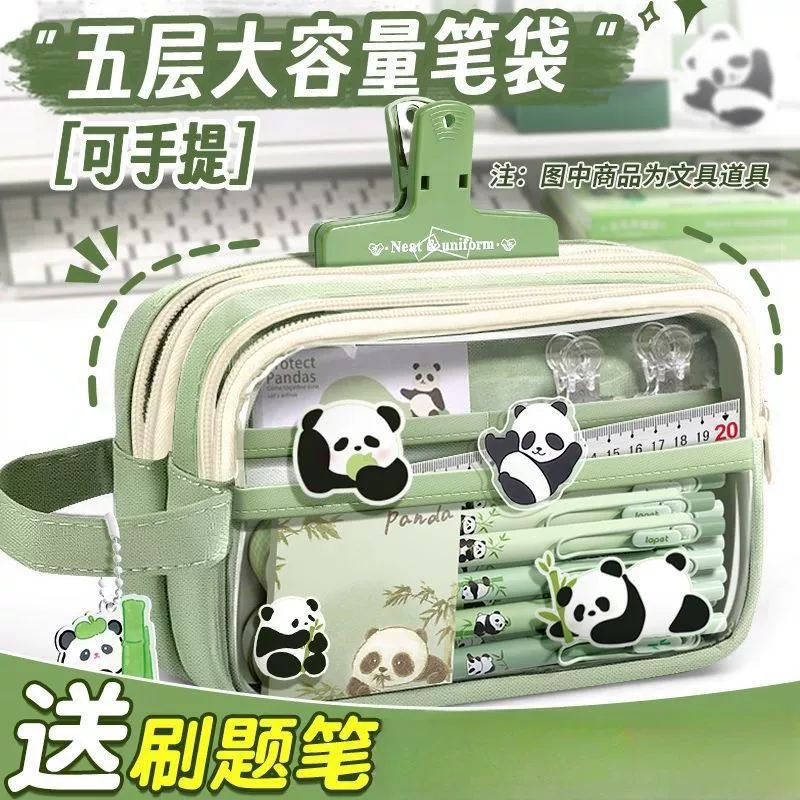 5-слойная прозрачная сумка-ручка для девочек средней школы 2023 новые Nins Японский большой внешний вид