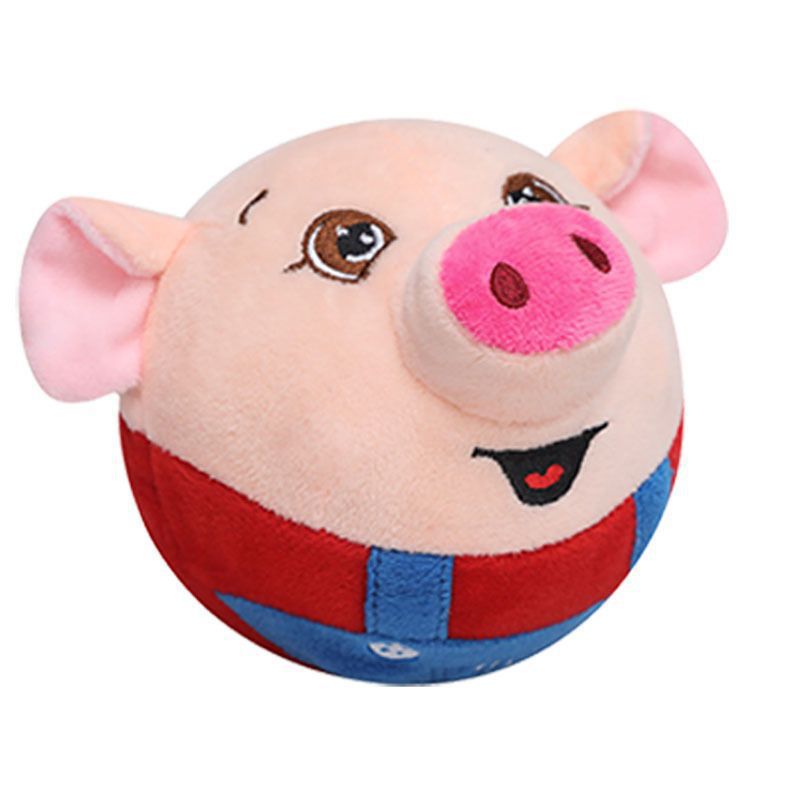 Speaking cartoon plush music toy for jumping