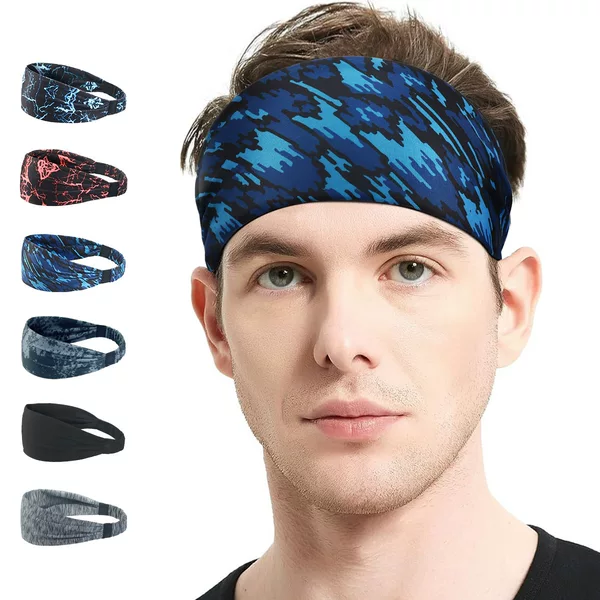 Sports Fitness Sweat Absorbing Hair Band Running Head Protector Headband Hair Band Badminton Men's and Women's Spring and Summer Sports Headband