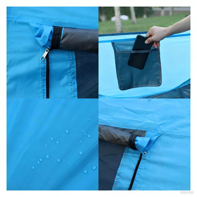 Manufacturer's Outdoor Tent for 5 People, Large Size, No Installation Required, Foldable, Fully Automatic, Hand-Pull Tent for Outdoor Camping, Waterproof and Sun Protection