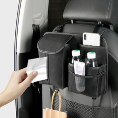 Car seat back storage bag hanging bag car seat back storage bag with hook suede paper box car tissue box