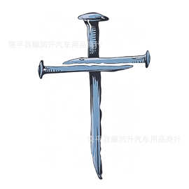 跨境TEMU亚马逊外贸专供十字架螺丝设计贴纸汽车笔记本摩托车贴