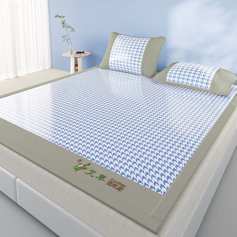 Nueva capa de cama de seda de hielo de verano de clase A 2025 nueva cubierta protectora de colchón todo incluido sábana cubierta de cama de tres piezas