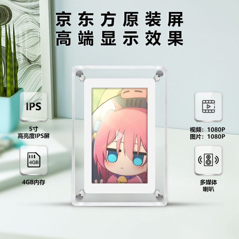 Foreign Trade Cross-Border Promotional Gift 5-Inch 4Gb Acrylic Digital Photo Frame Digital Photo Album Business