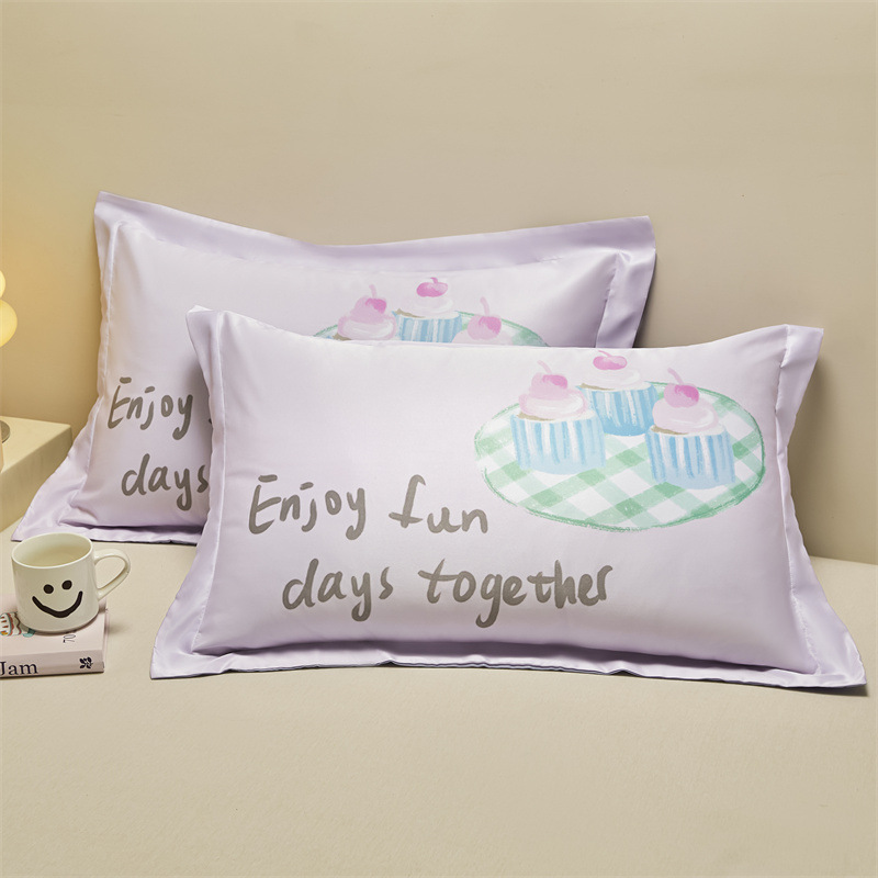 Un par de fundas de almohada de seda de hielo de 48cmx74cm fundas de almohada de seda para el hogar 2025 nuevo juego completo individual premium