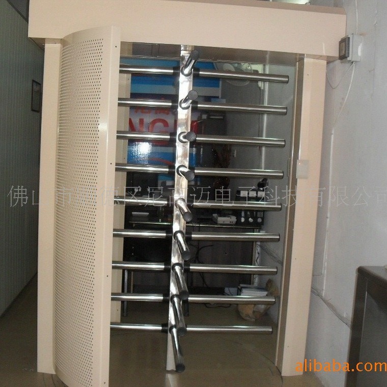 NGM监狱十字转门滚扎款式,半自动四翼不锈钢旋转门,自动复位滚闸