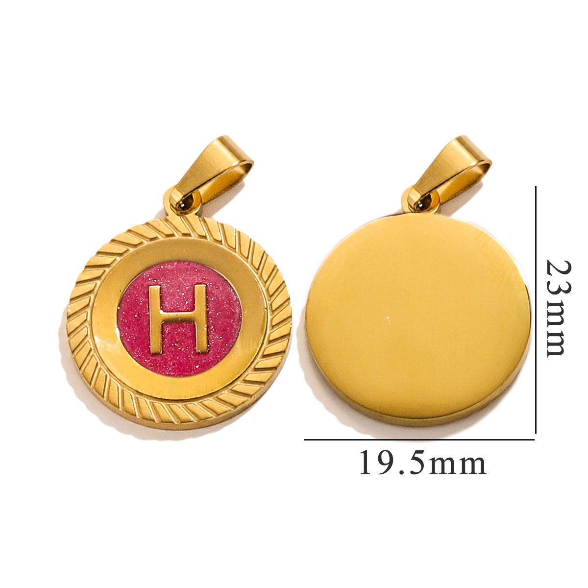 Colgante redondo encaje goteo acero inoxidable accesorios de letras inglesas diy pulseras pendientes ropa bolsas accesorios joyas