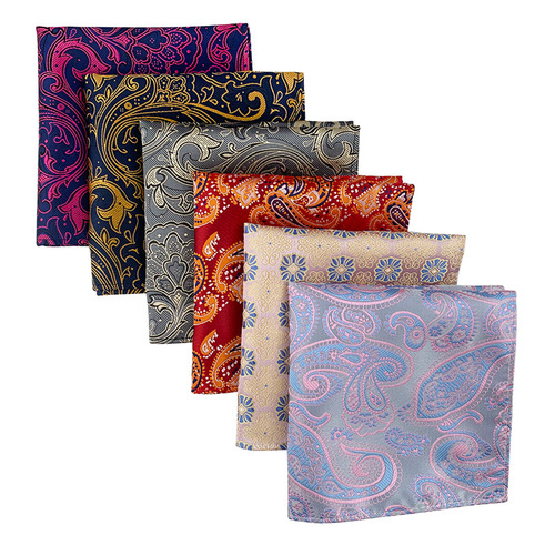 Men's handkerchief square polyester material fashion pattern suit square pocket square