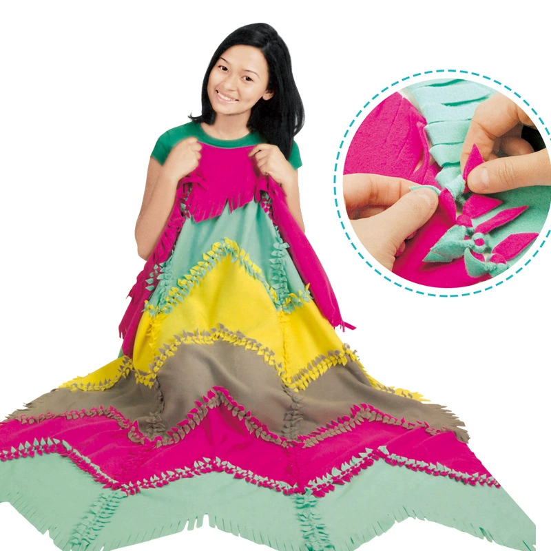 Children's soft duvet, woven toy, materials set, DIY, mermaid, family style