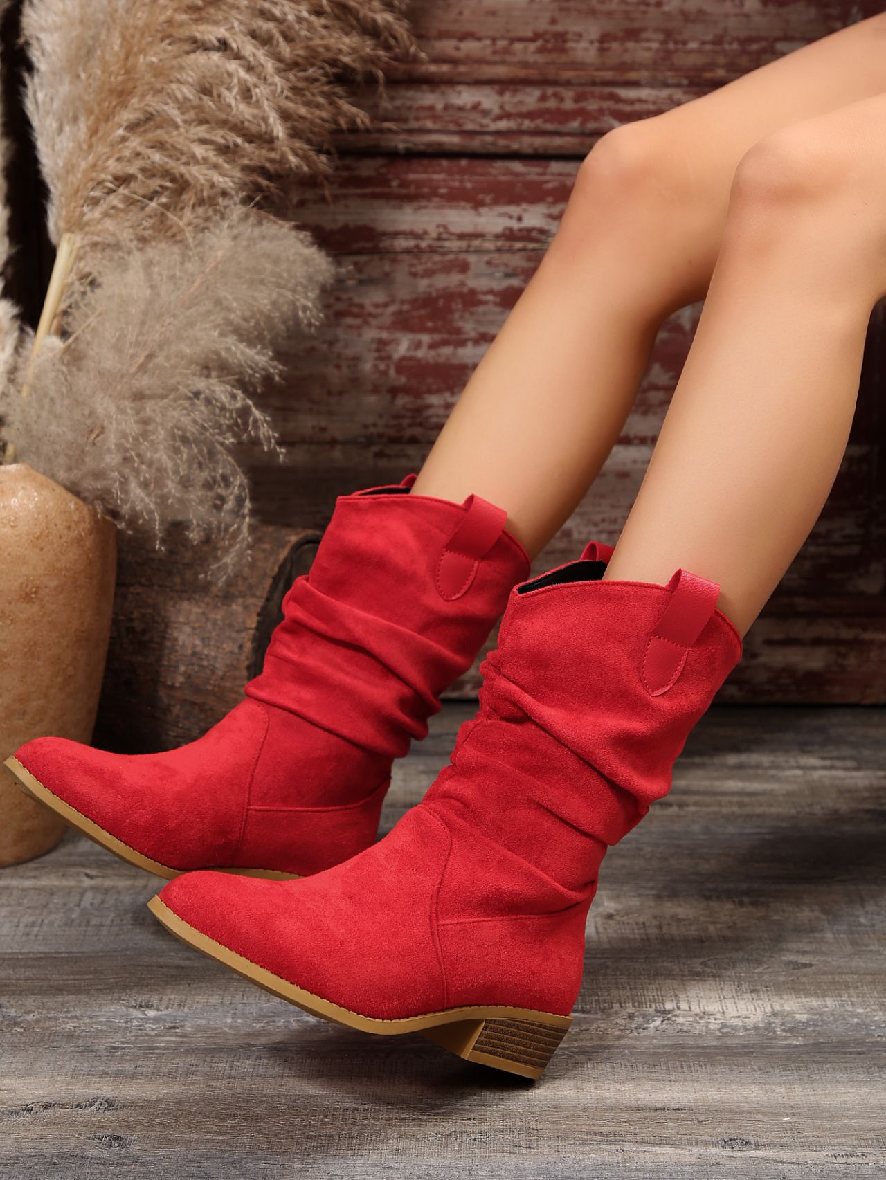 Women's Shoes 2024 autumn and winter new women's all match Martin boots fashion trend suede Martin boots large size women's boots_voghion.com