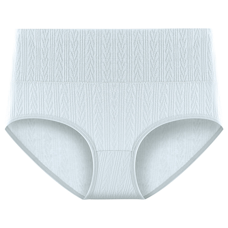 Algodón de cintura alta jacquard de algodón de gran tamaño seda de algodón puro entrepierna antibacteriano abdomen de algodón puro ropa interior de algodón de cintura alta refrescante