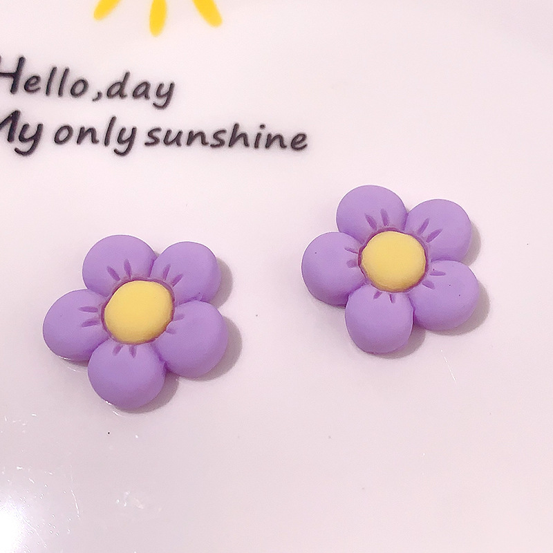 Accesorios de resina de cinco pétalos de color directo transfronterizo DIY pegamento de crema caja de teléfono móvil adornamiento de pelo agujero material de hebilla de zapatos