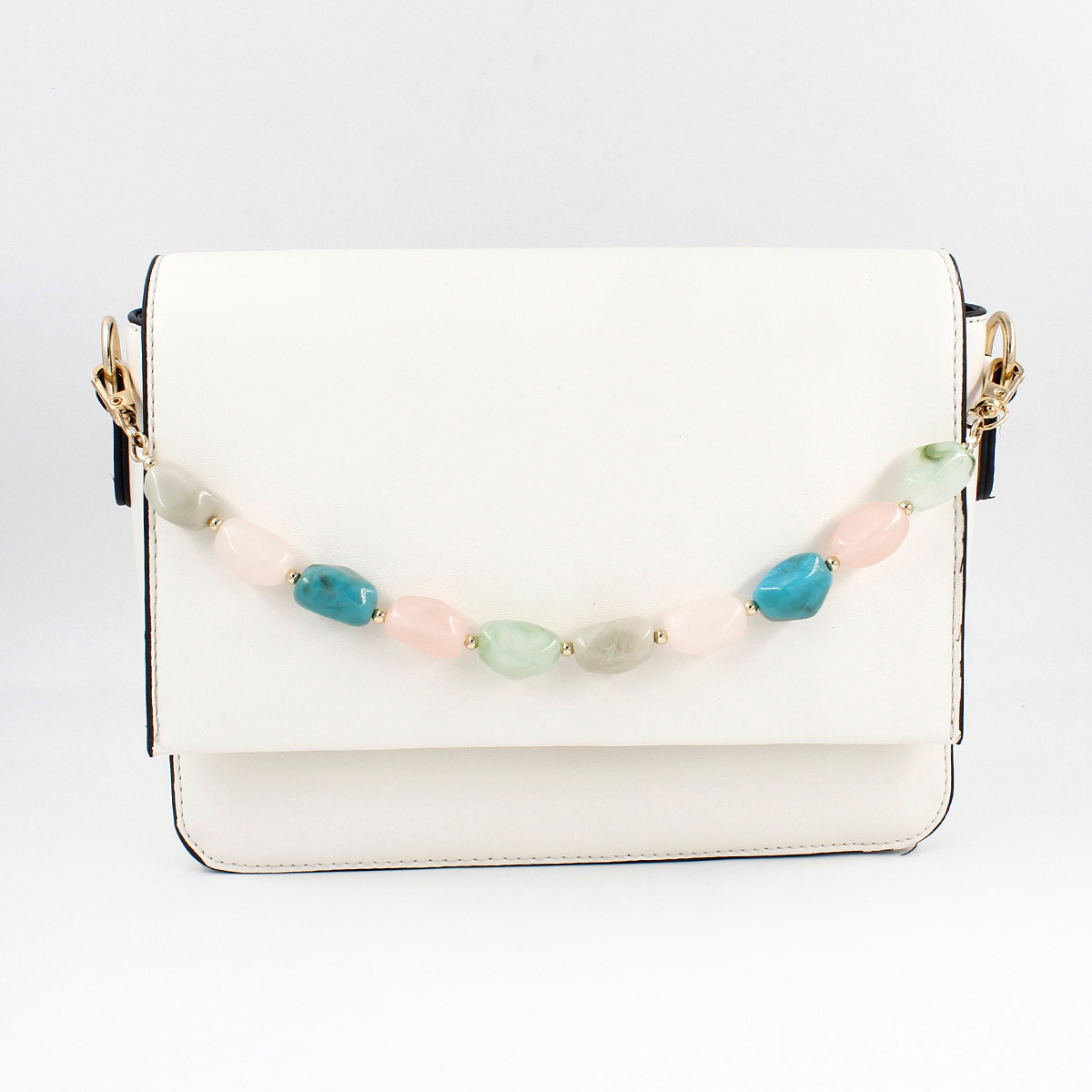 30g Weight Bag Chain Bag Accessories Type 1 Piece Quantity Casual, Holiday, Daily Occasion Acrylic Material Color Block Pattern Elegant, Retro Style 1 Piece Acrylic Color Block Bag Chain 9